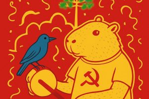 Capivara Vermelha com araucaria de copa verde e gralha azul - jornalismo independente de Curitiba